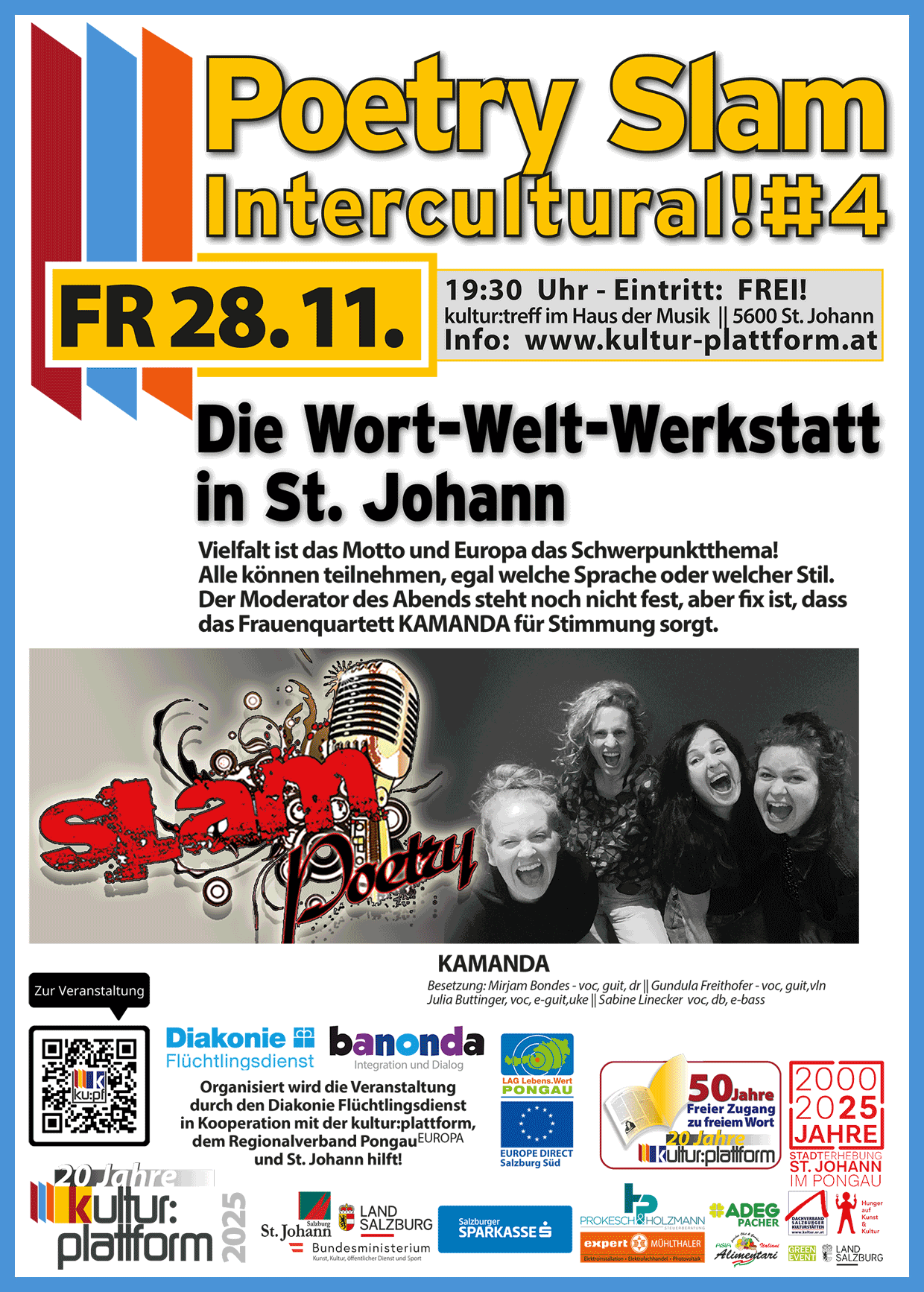 Plakat Poetry Slam Interculturell 2025