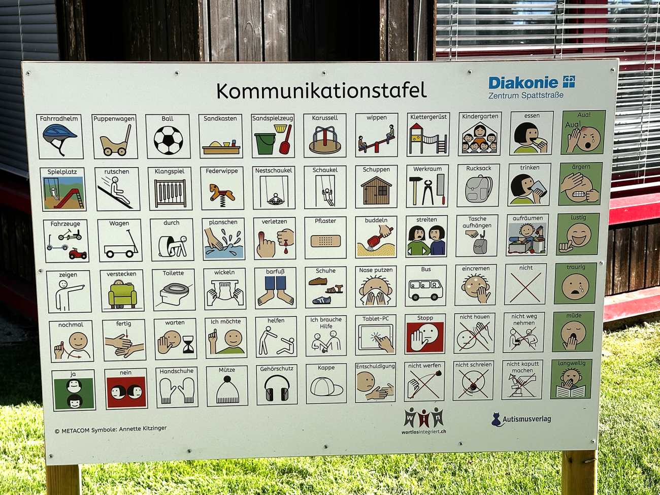 Kommunikationstafel im Kindergarten