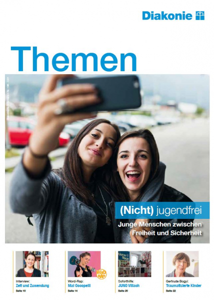 Cover des Diakonie Themen-Magazins aus 2021 "(Nicht) Jugendfrei!"