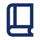 Icon: dickes geschlossenes Buch, dunkelblau