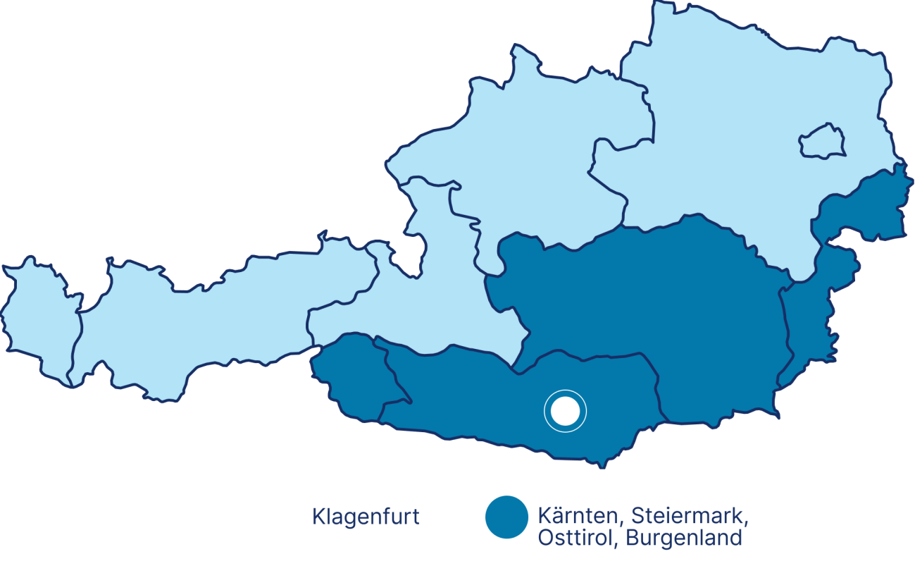 Bundesländer in denen die Diakonie de La Tour tätig ist: Kärnten, Tirol, Steiermark, Burgenland