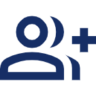 Icon mit 2 Personen und einem Plus-Symbol