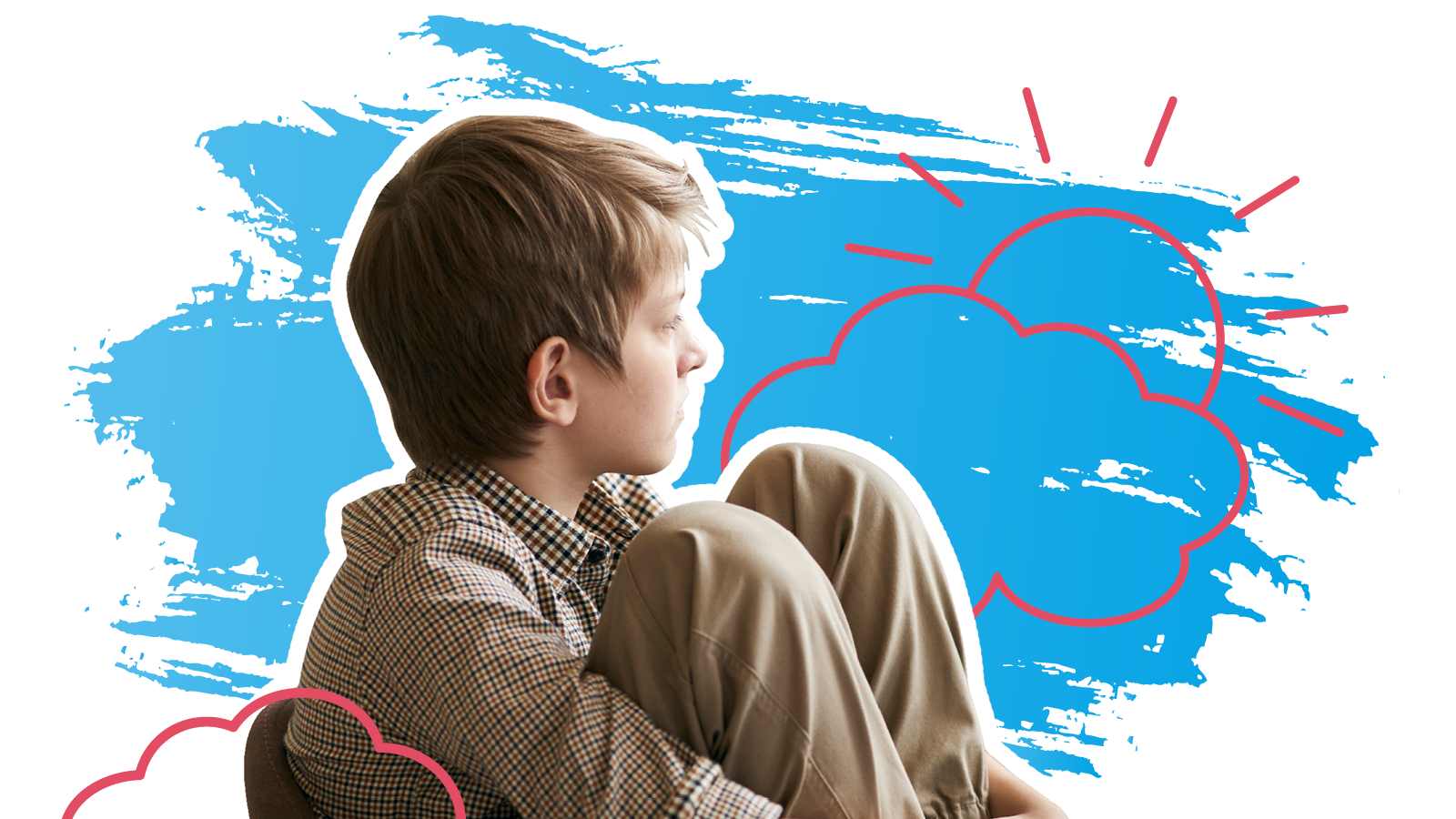 Ein Junge schaut fragend in die Ferne