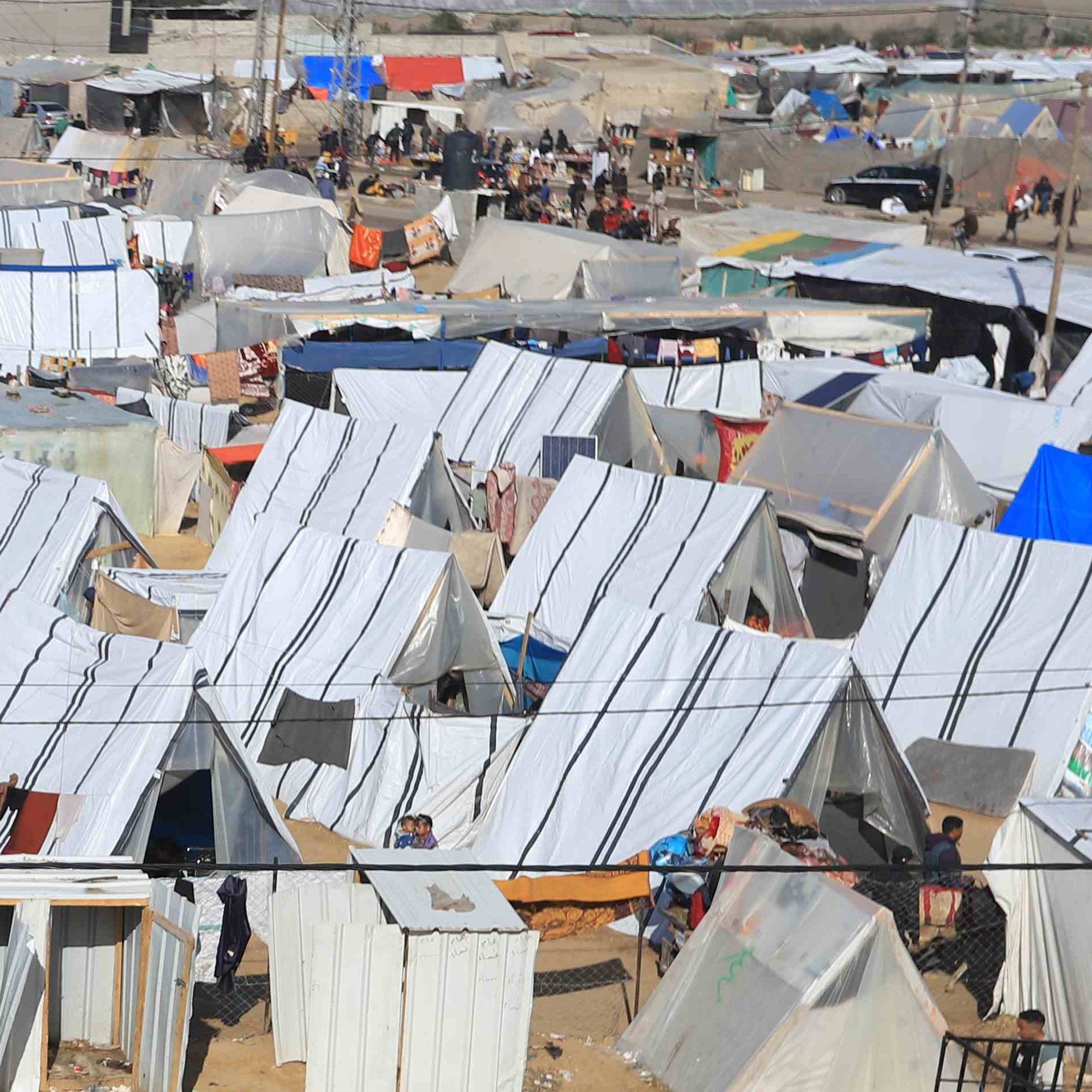 Zeltlager aus der Vogelperspektive