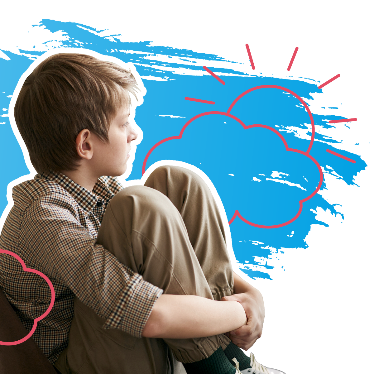 Ein Junge schaut fragend in die Ferne