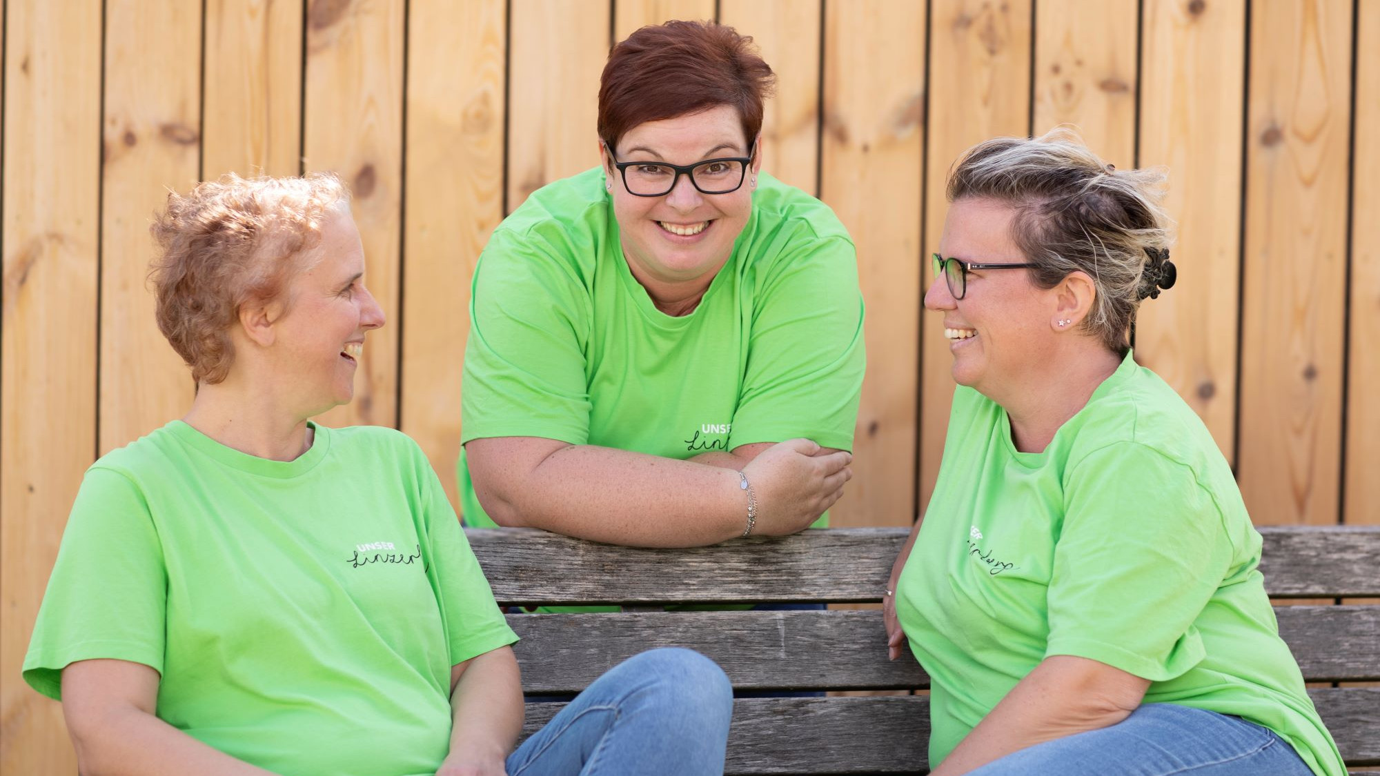 Die drei Community-Managerinnen am Linzerberg