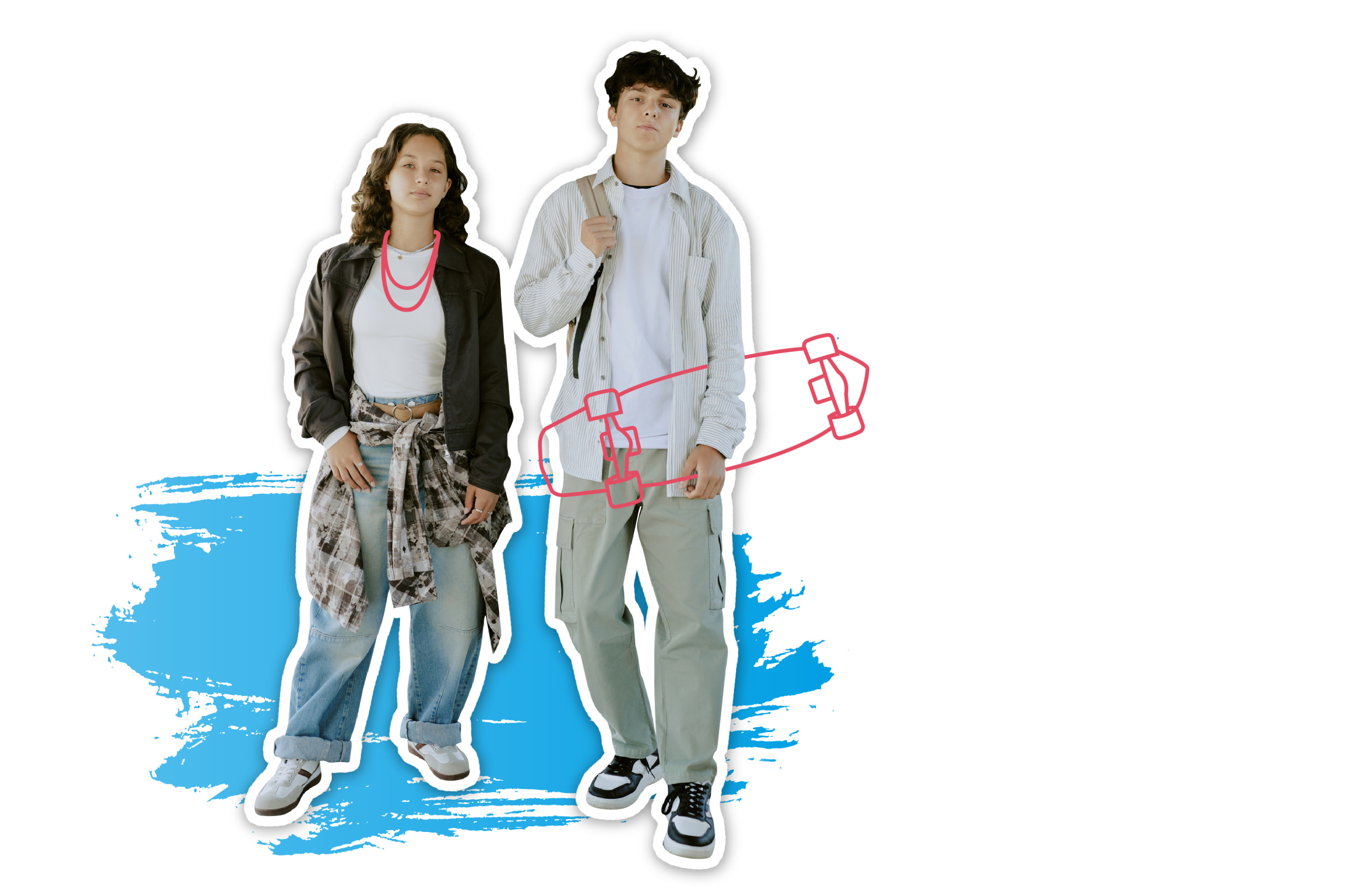 2 Jugendliche schauen in die Kamera