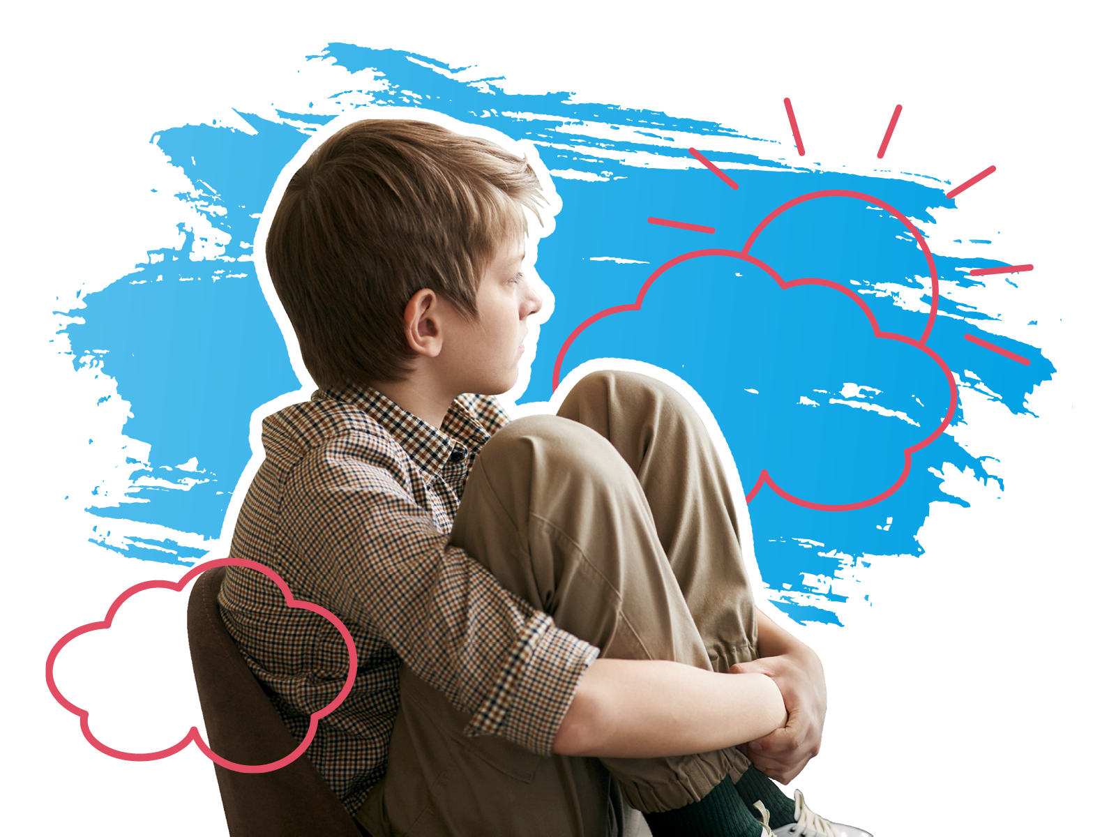 Ein Junge schaut fragend in die Ferne