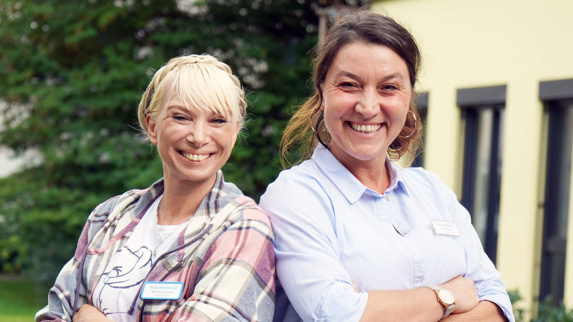 Zwei Diakonie-Mitarbeiterinnen.