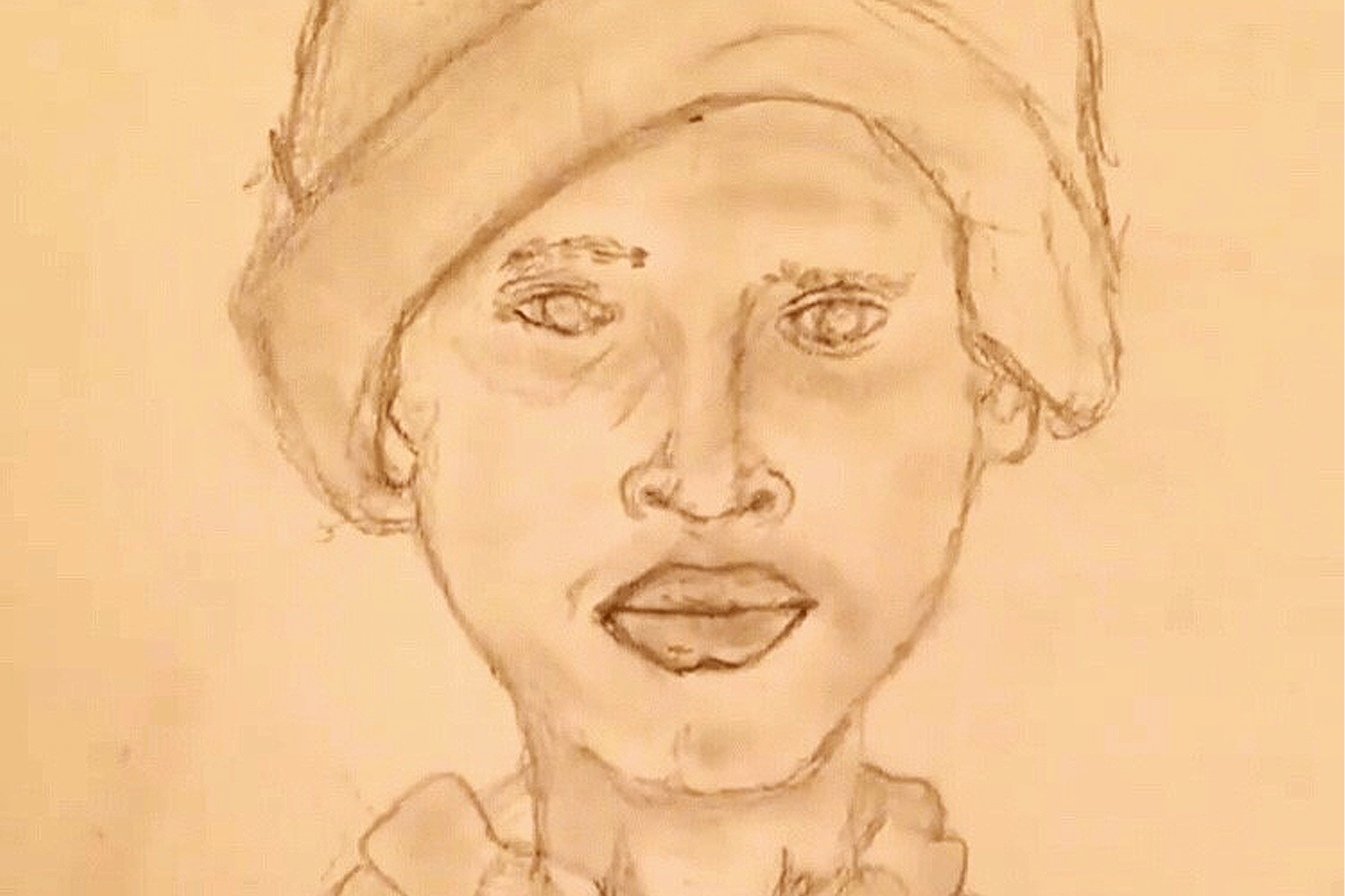 Selbstporträt des 14-jährigen Schülers Nuur