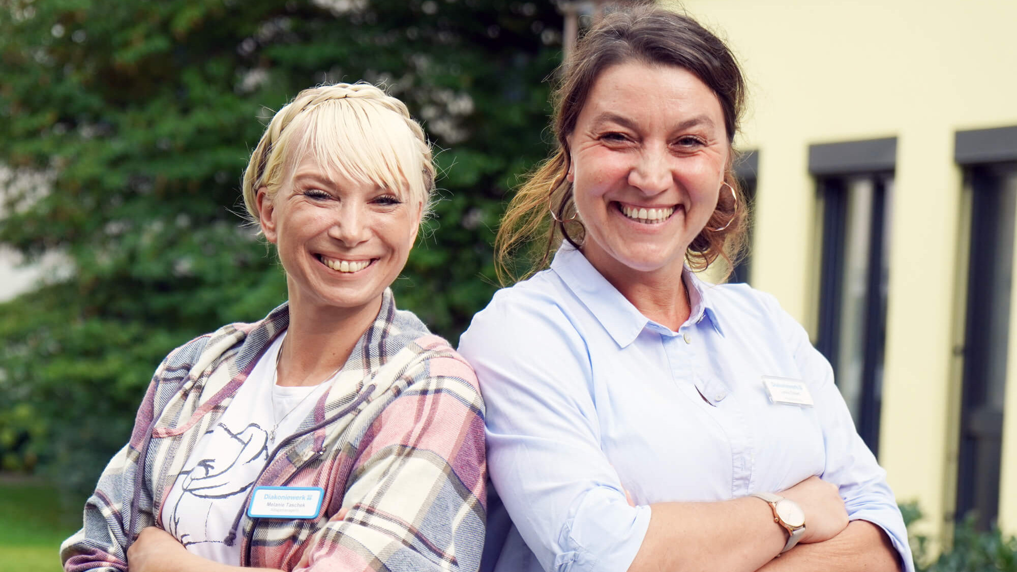 Zwei Diakonie-Mitarbeiterinnen.